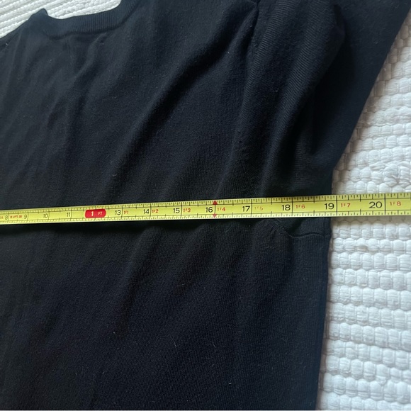 Spence Knits Black 3/4 sleeve Cardigan Sweater Ruffles Large - Picture 6 of 7